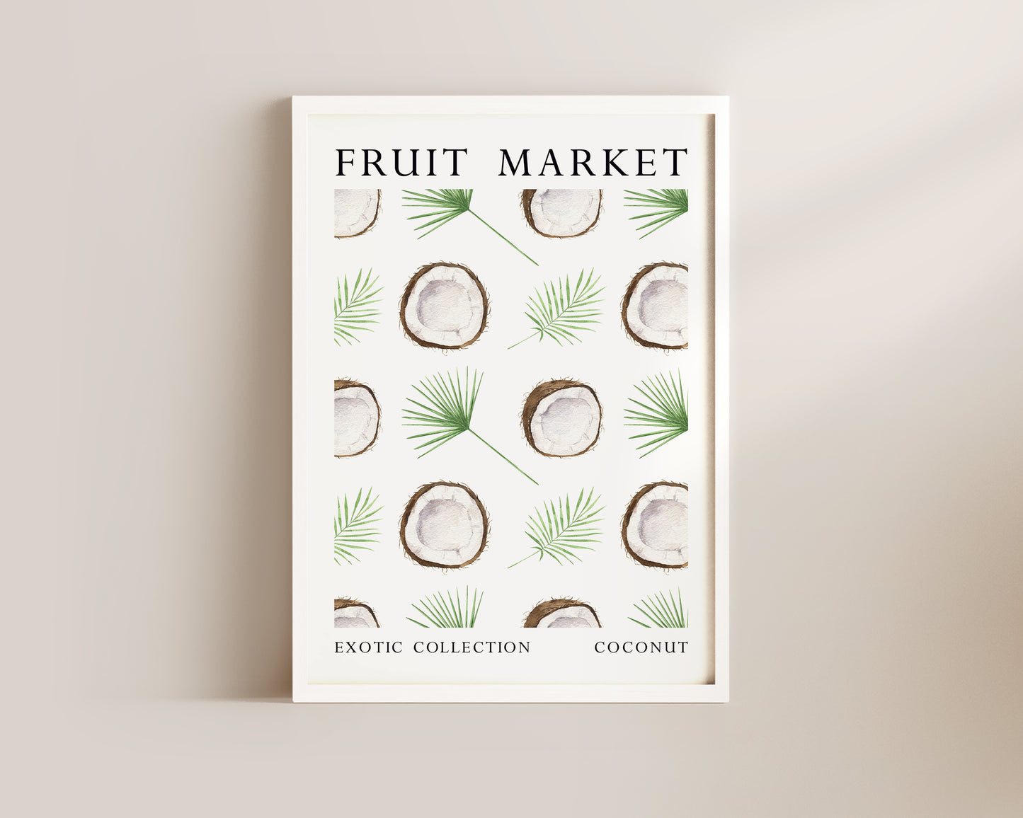 Fruit Market Coconut Art Wall Art Print