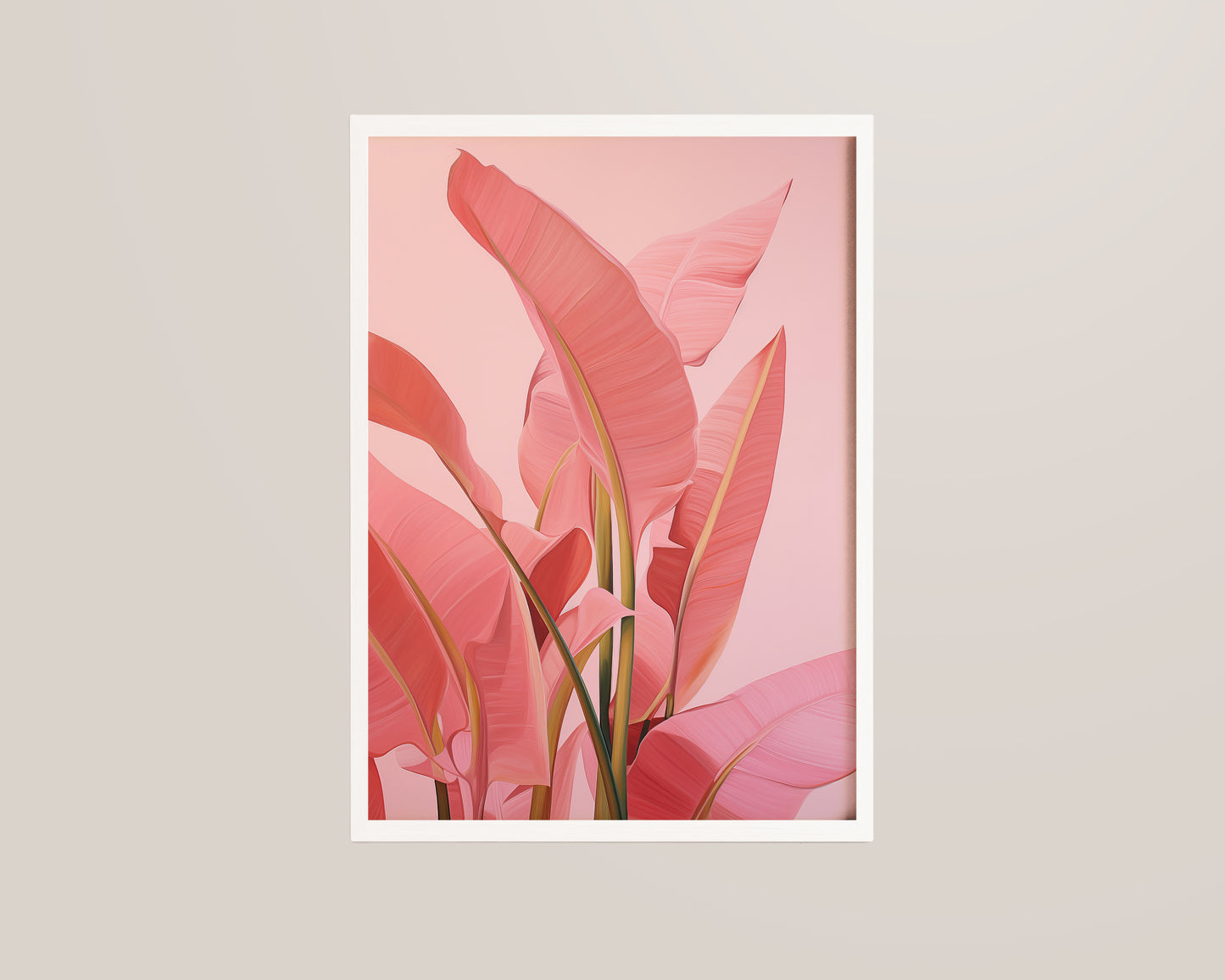 Pink Jungle Plant Print