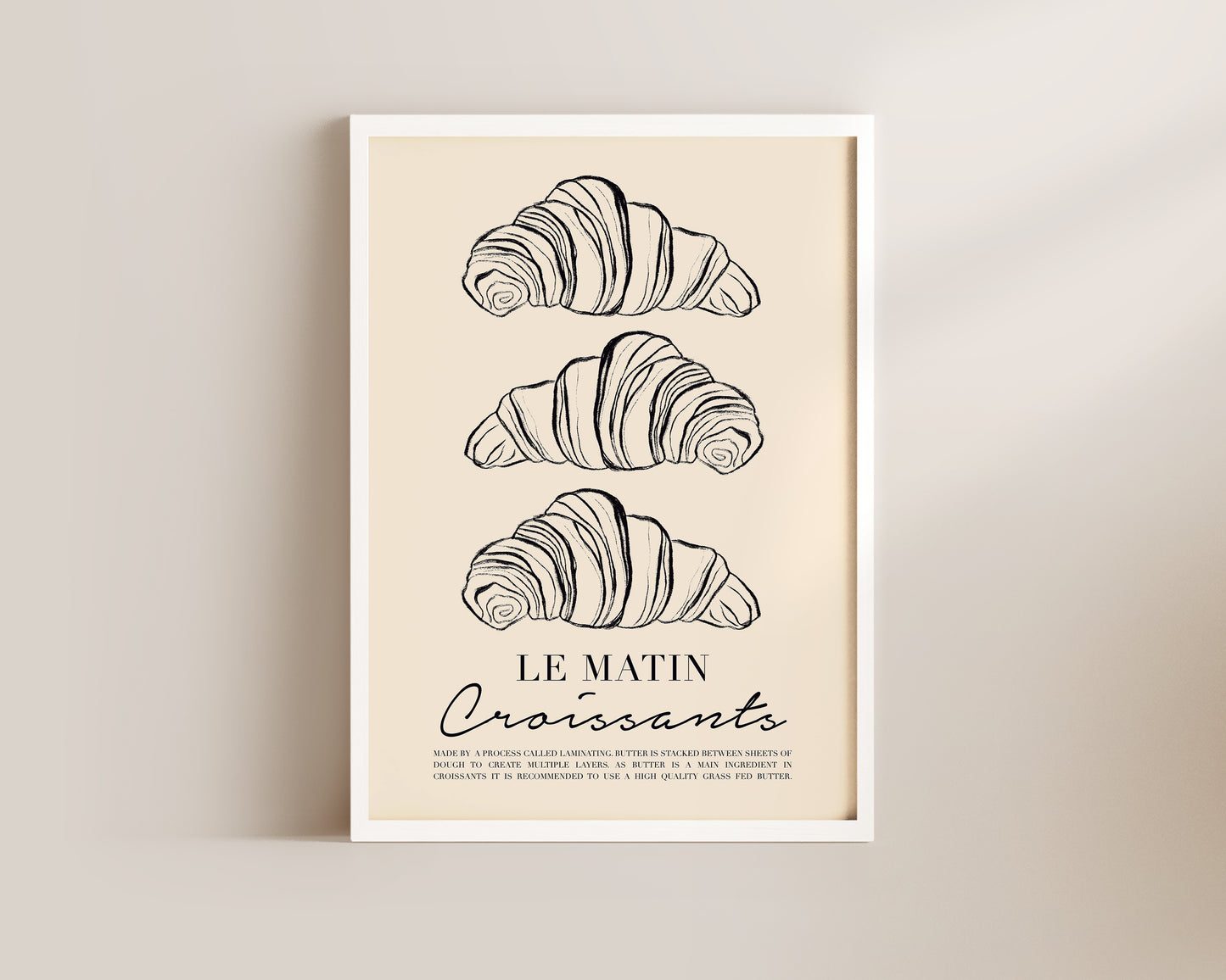 Le Matin Croissant Wall Art Print