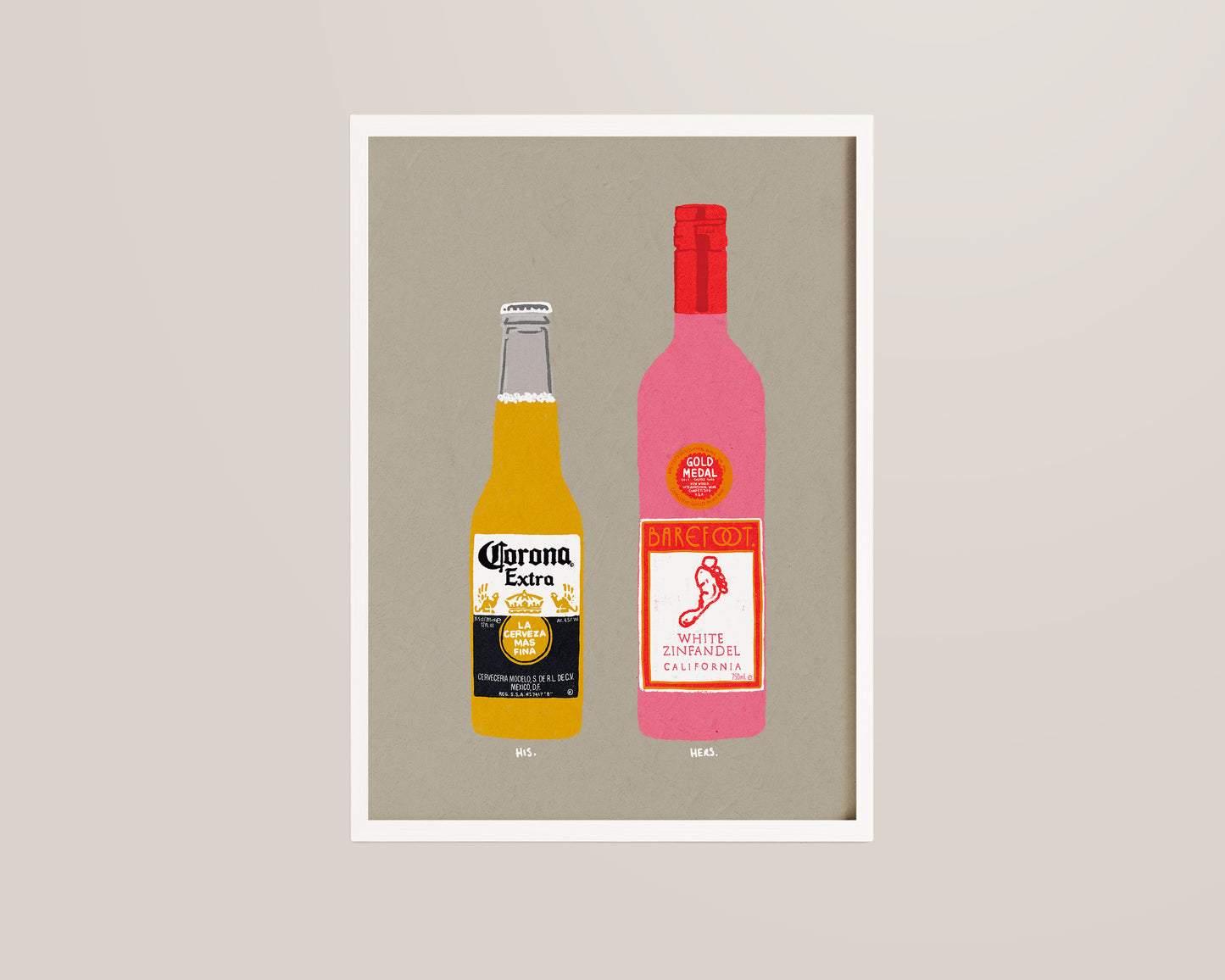 Corona & White Zinfandel Print