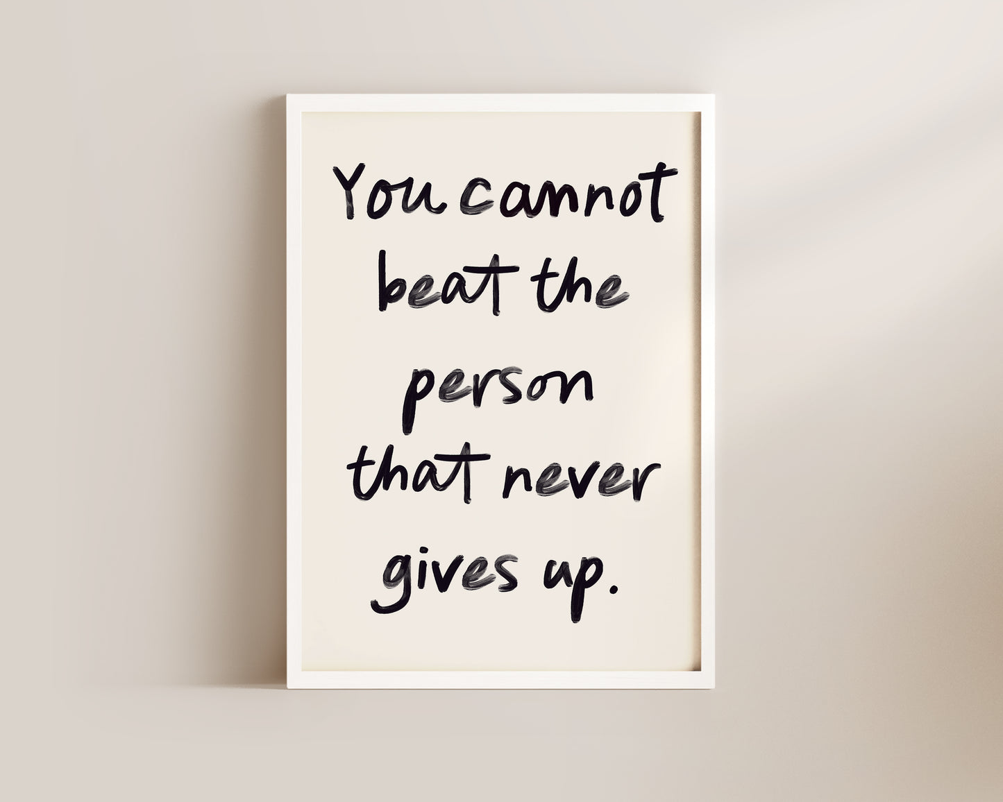 Never Gives Up Wall Art Print