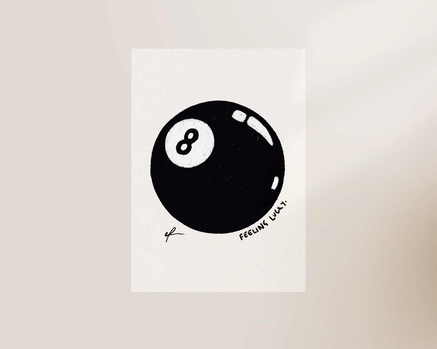 Feeling Lucky 8 Ball Print