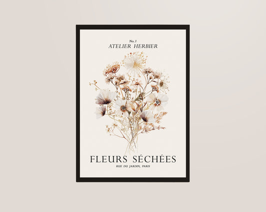 Fleurs Sechees Floral Wall Art Print
