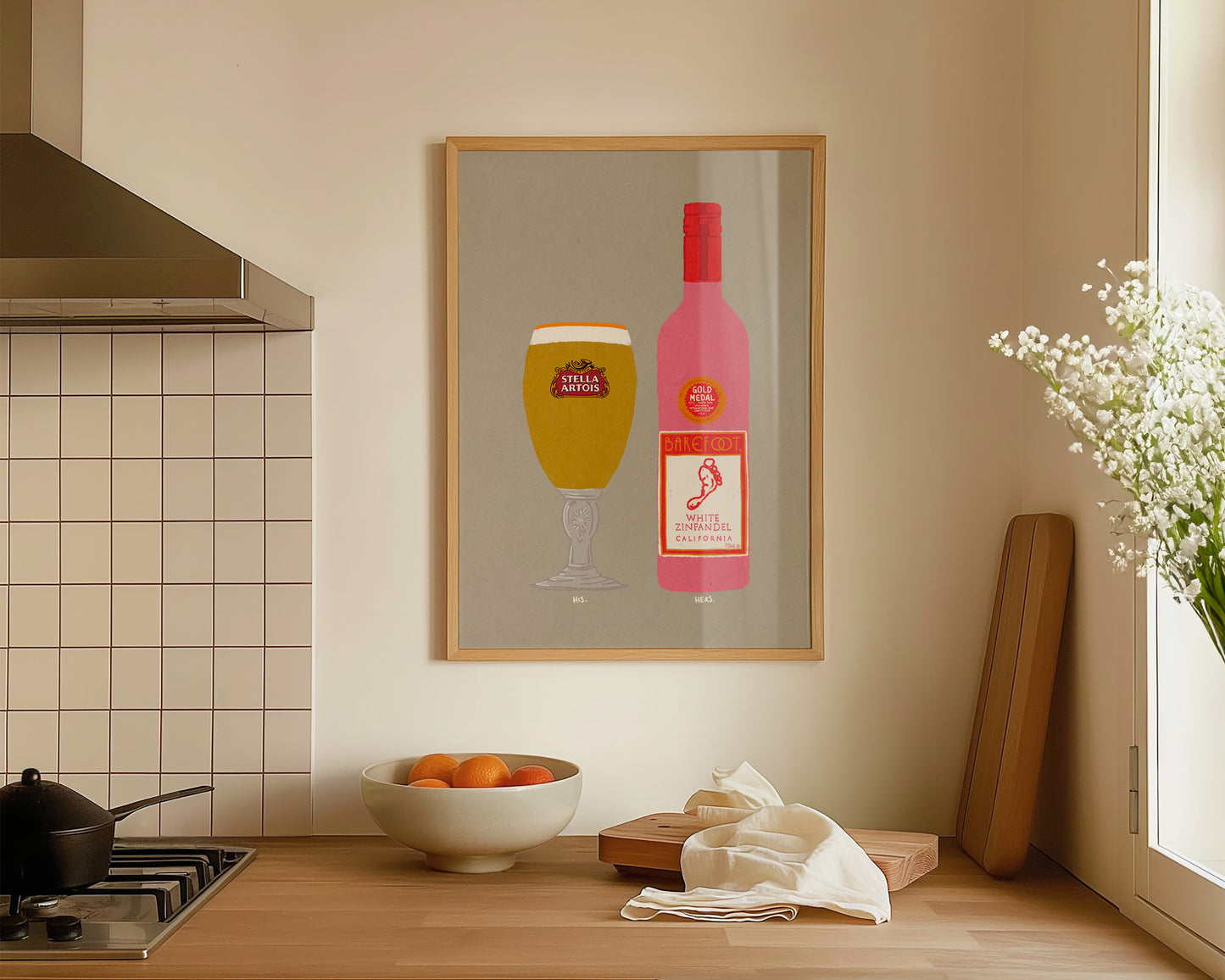Stella Artois & White Zinfandel Print