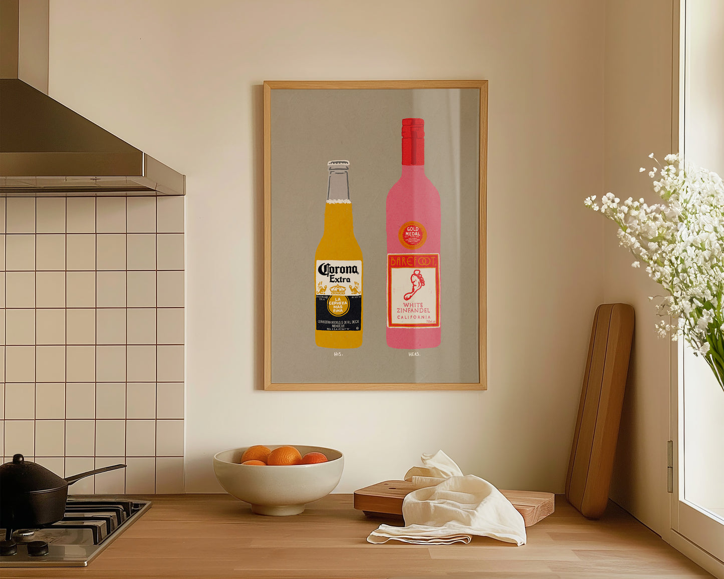 Corona & White Zinfandel Print