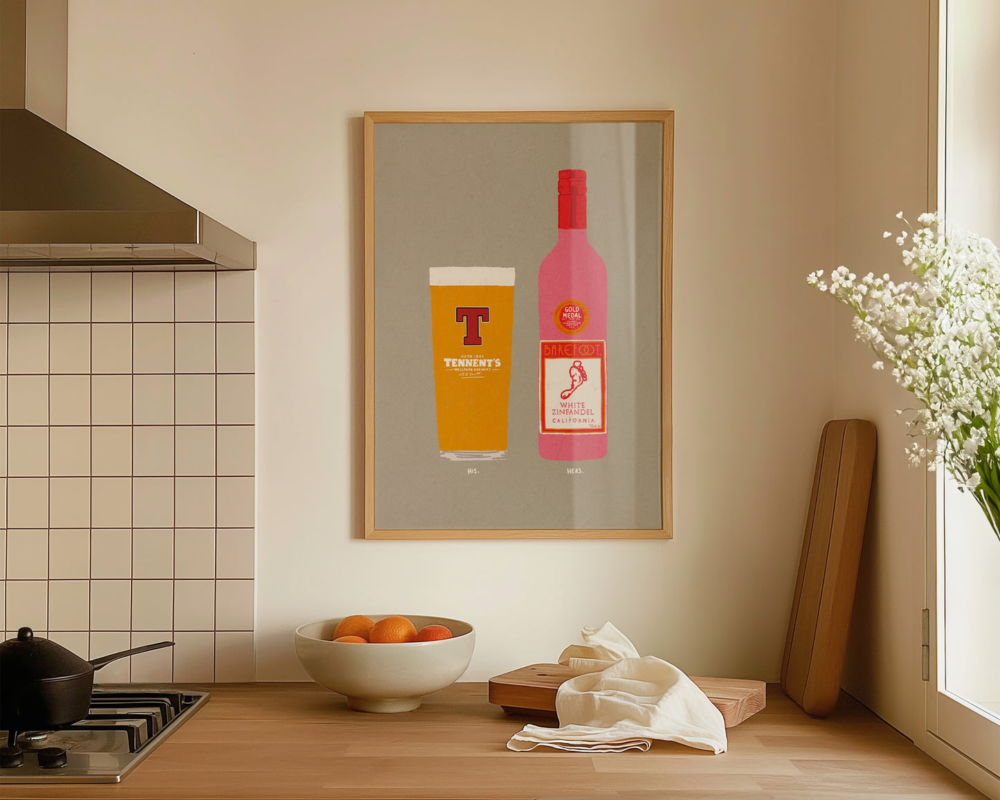 Tennent's & White Zinfandel Print