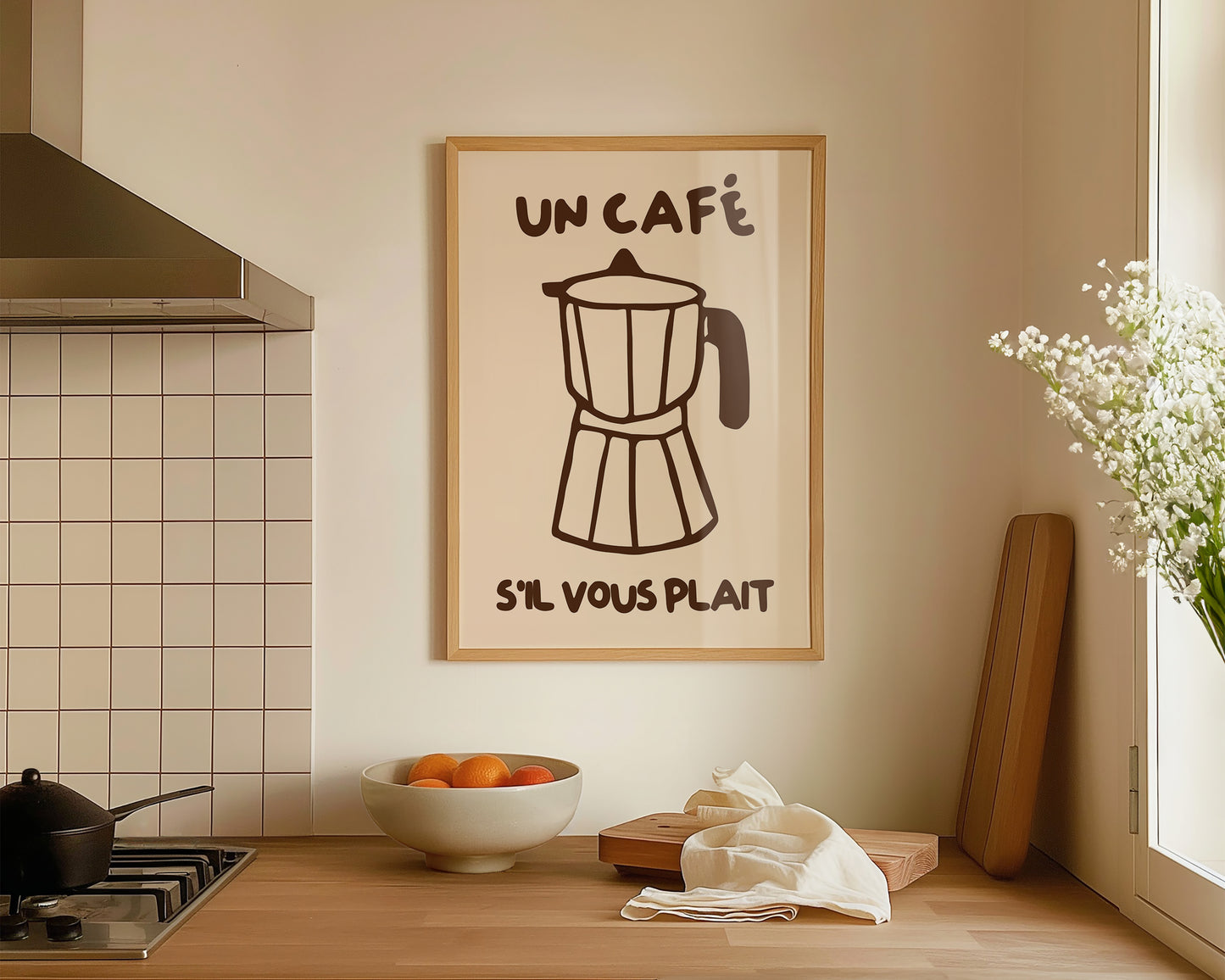 Un Cafe Coffee Wall Art Print