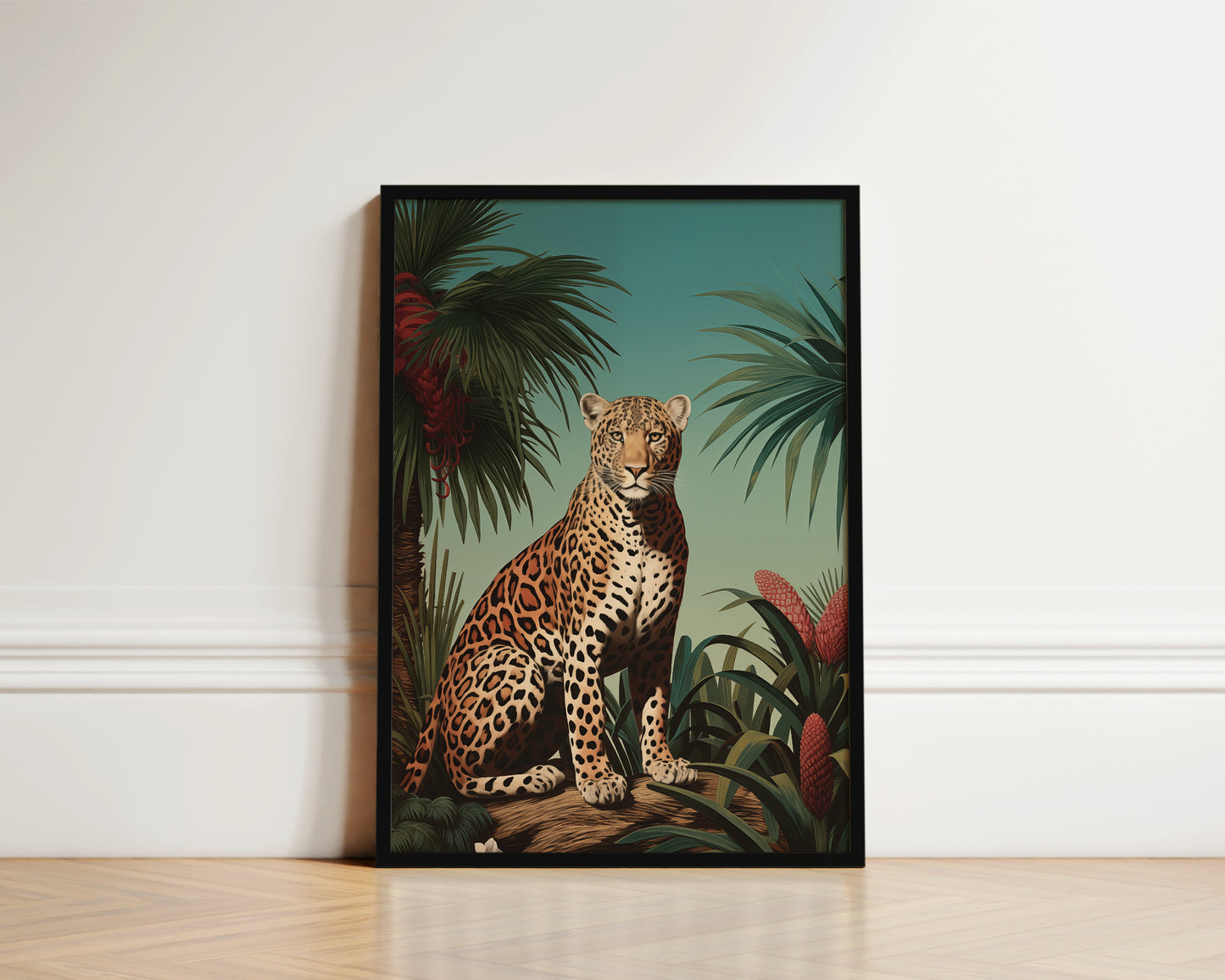 Blue Leopard Print