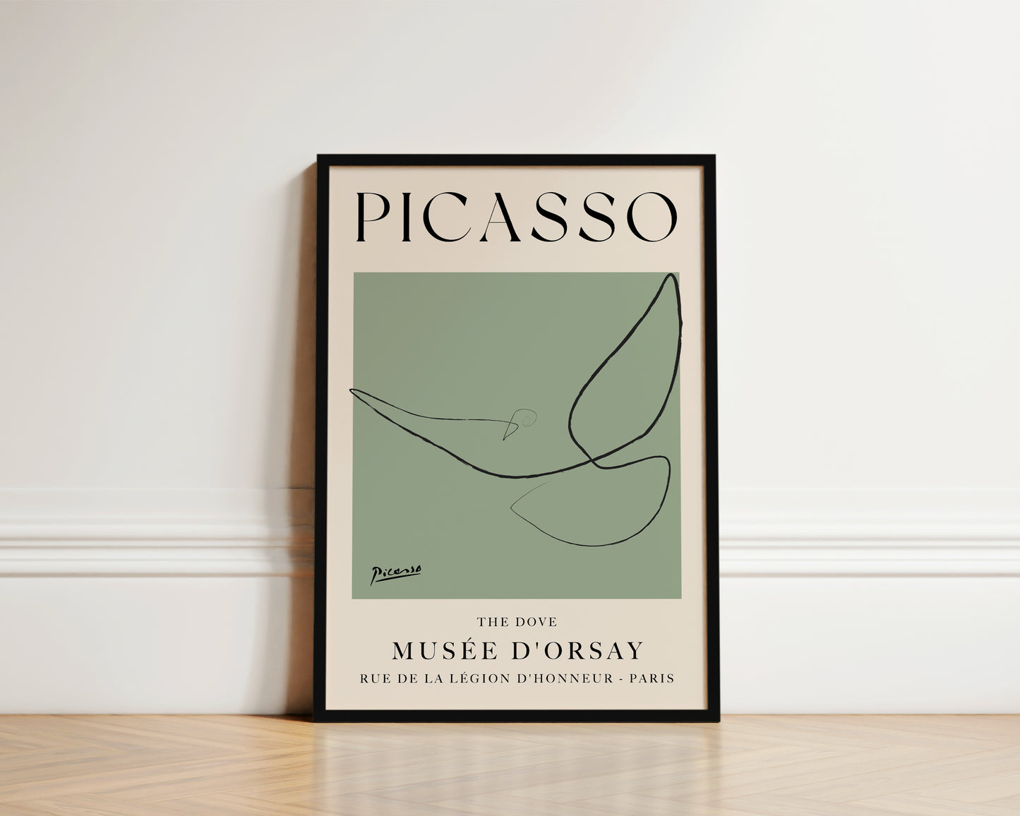 Picasso The Dove Art Wall Art Print In Green