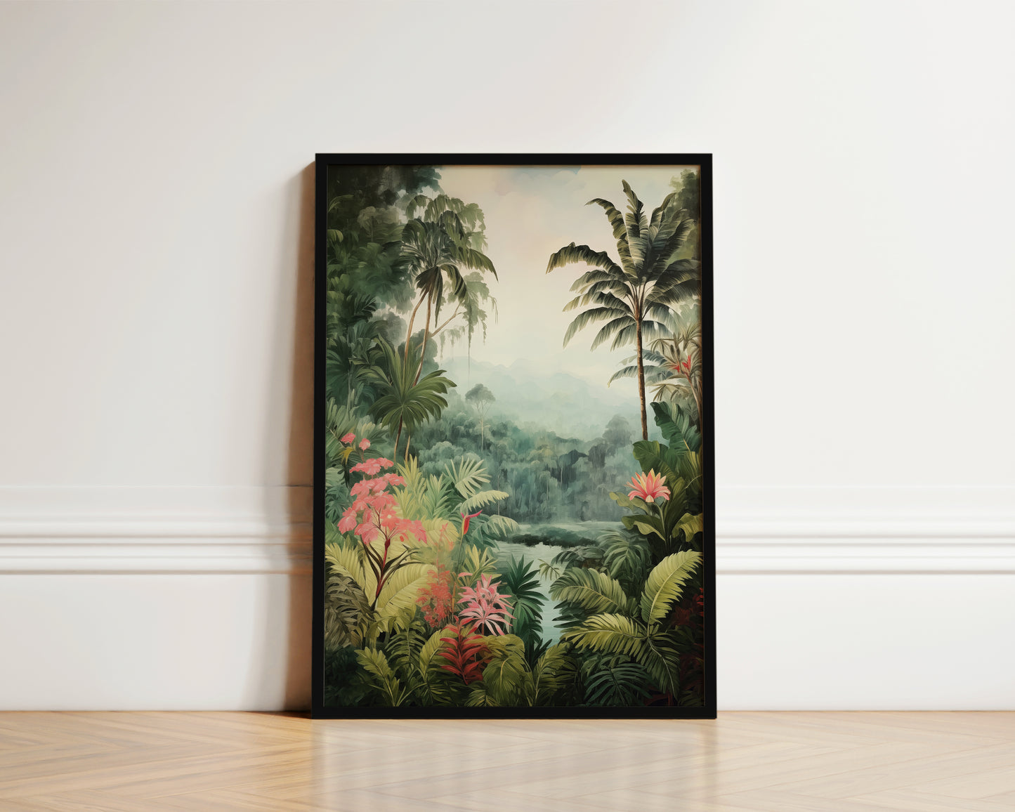 Rainforest Pink Flowers Print