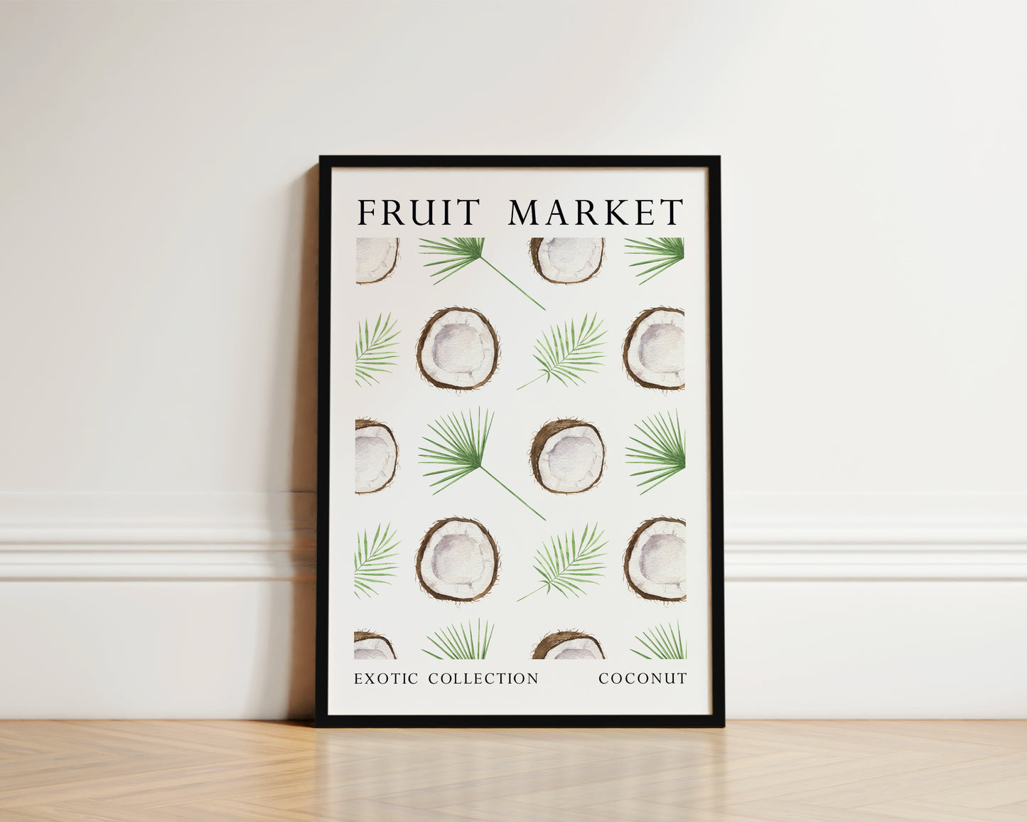 Fruit Market Coconut Art Wall Art Print