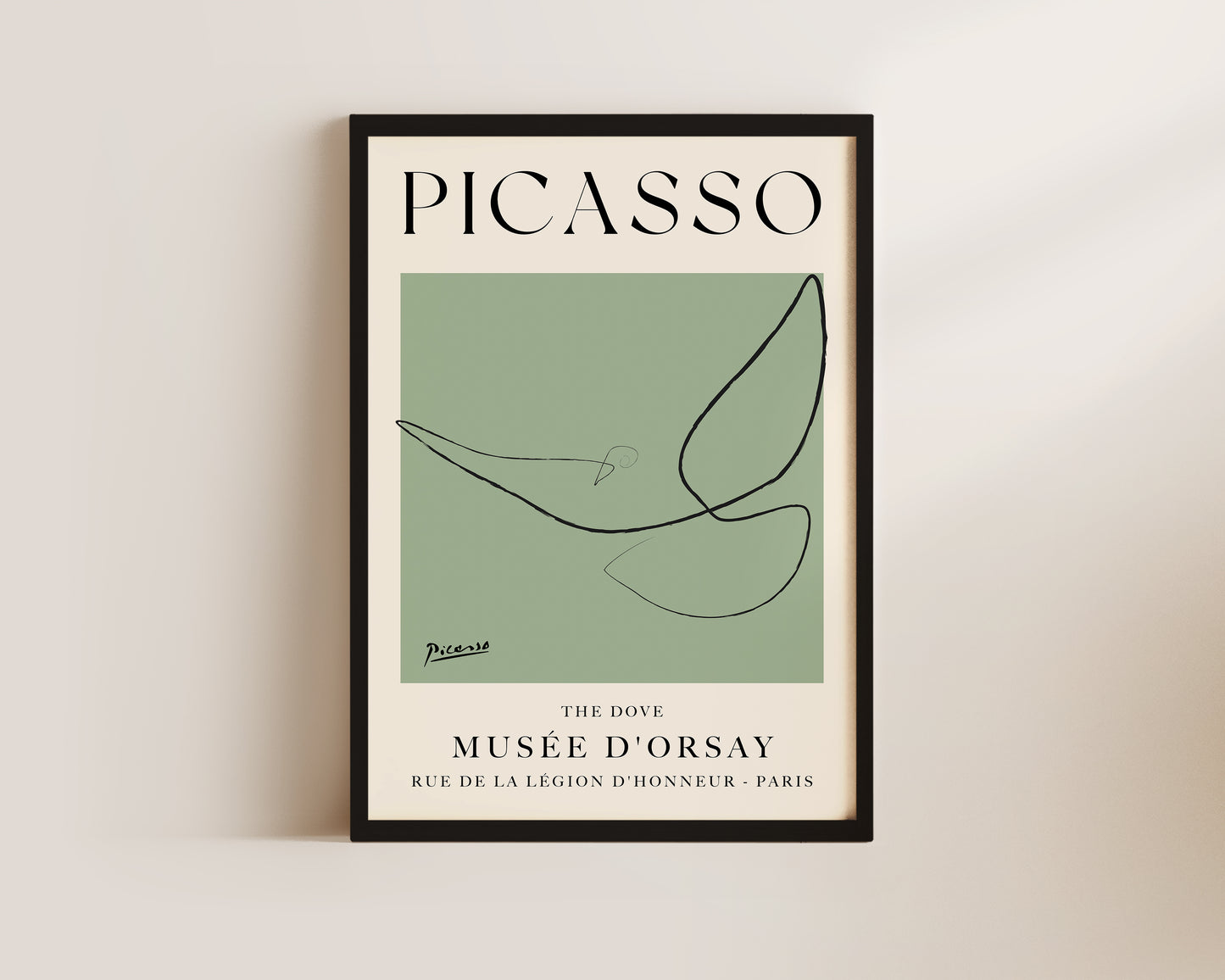 Picasso The Dove Art Wall Art Print In Green