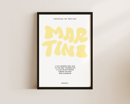 Martini Wall Art Print