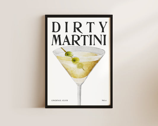 Dirty Martini Wall Art Print