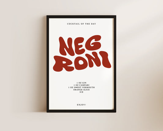 Negroni Wall Art Print