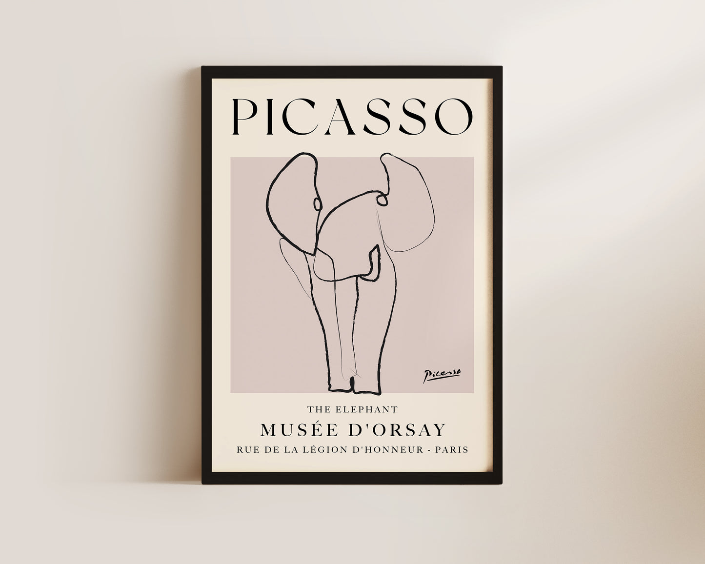 Picasso The Elephant Art Wall Art Print