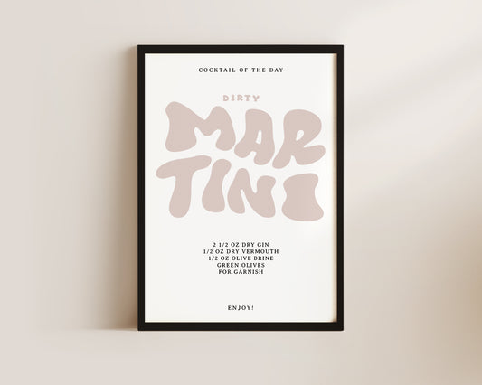 Dirty Martini Wall Art Print