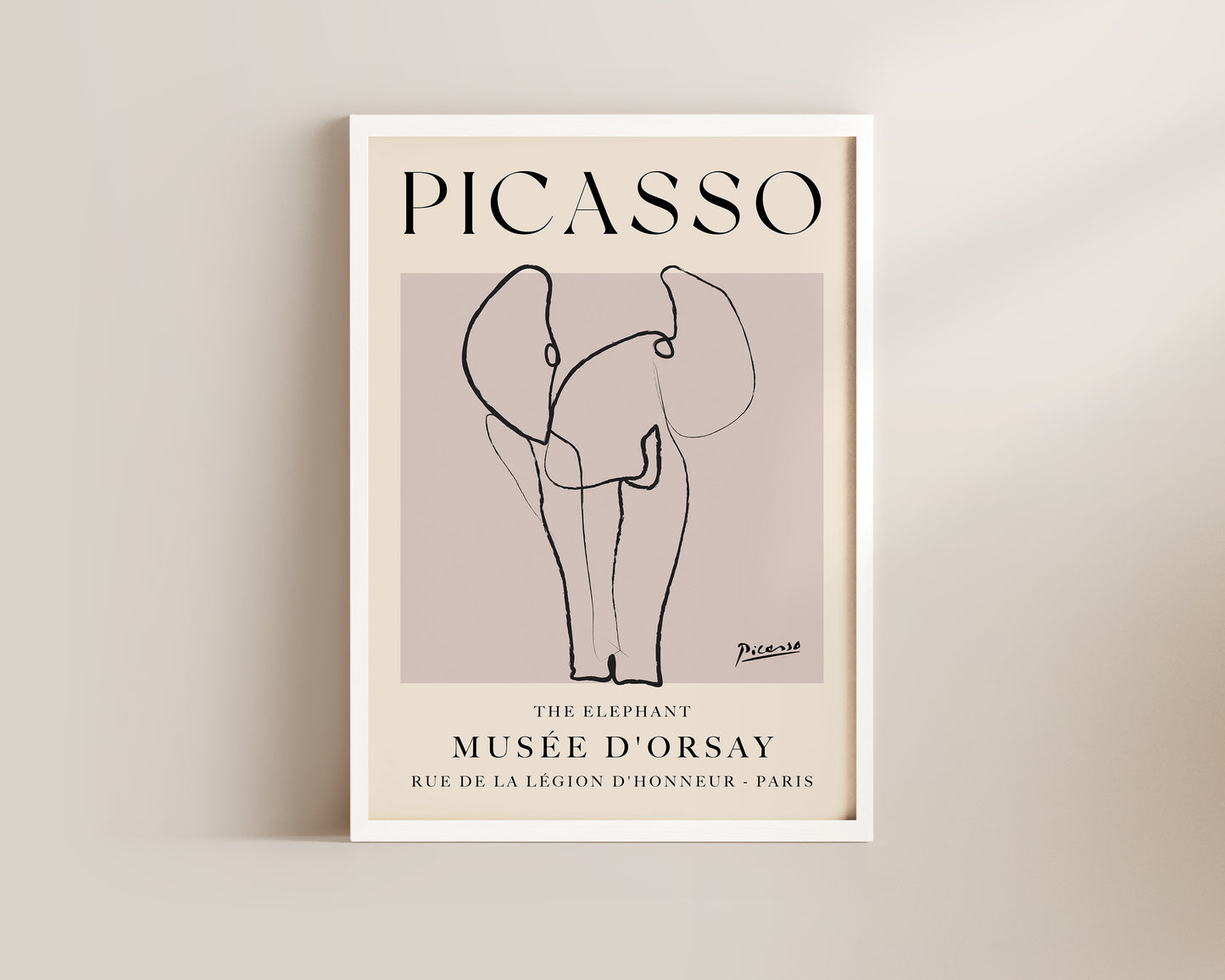 Picasso The Elephant Art Wall Art Print