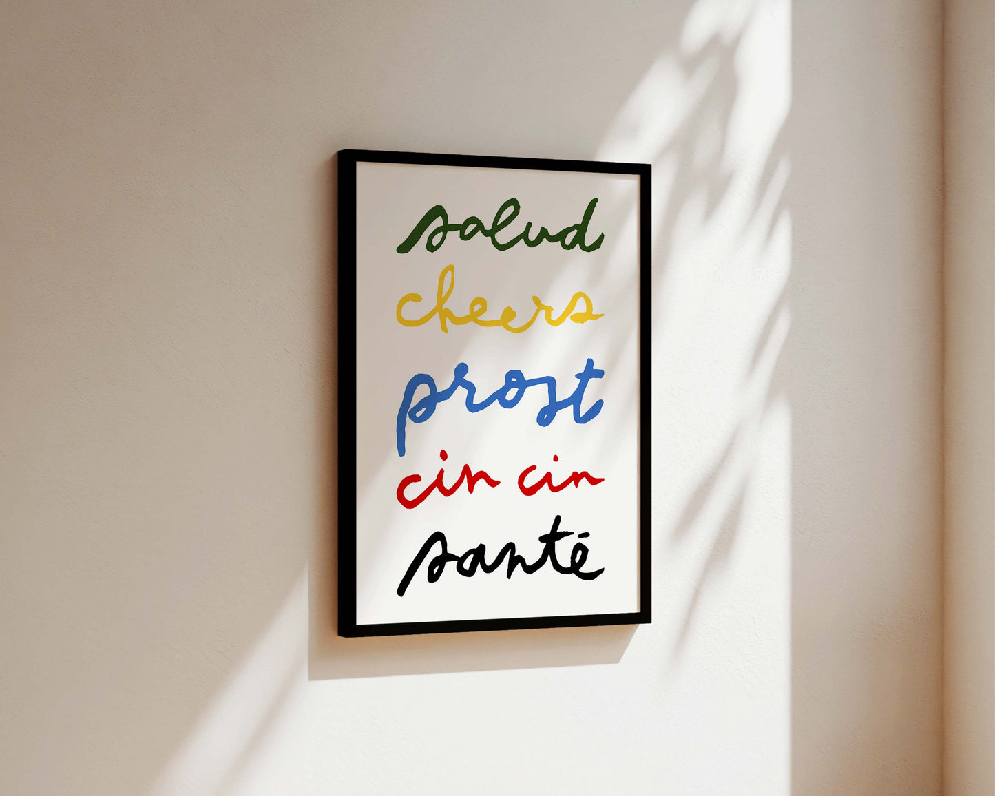 Cheers Languages Wall Art Print