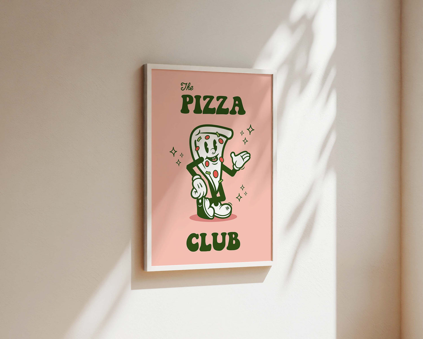 The Pizza Club Retro Wall Art Print