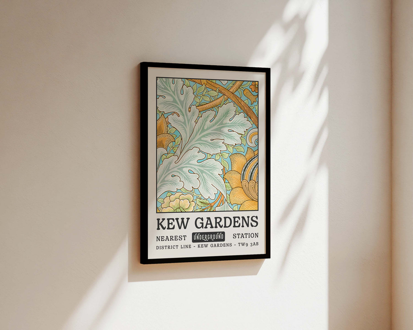 Kew Gardens Light Blue Tapestry Art Wall Art Print