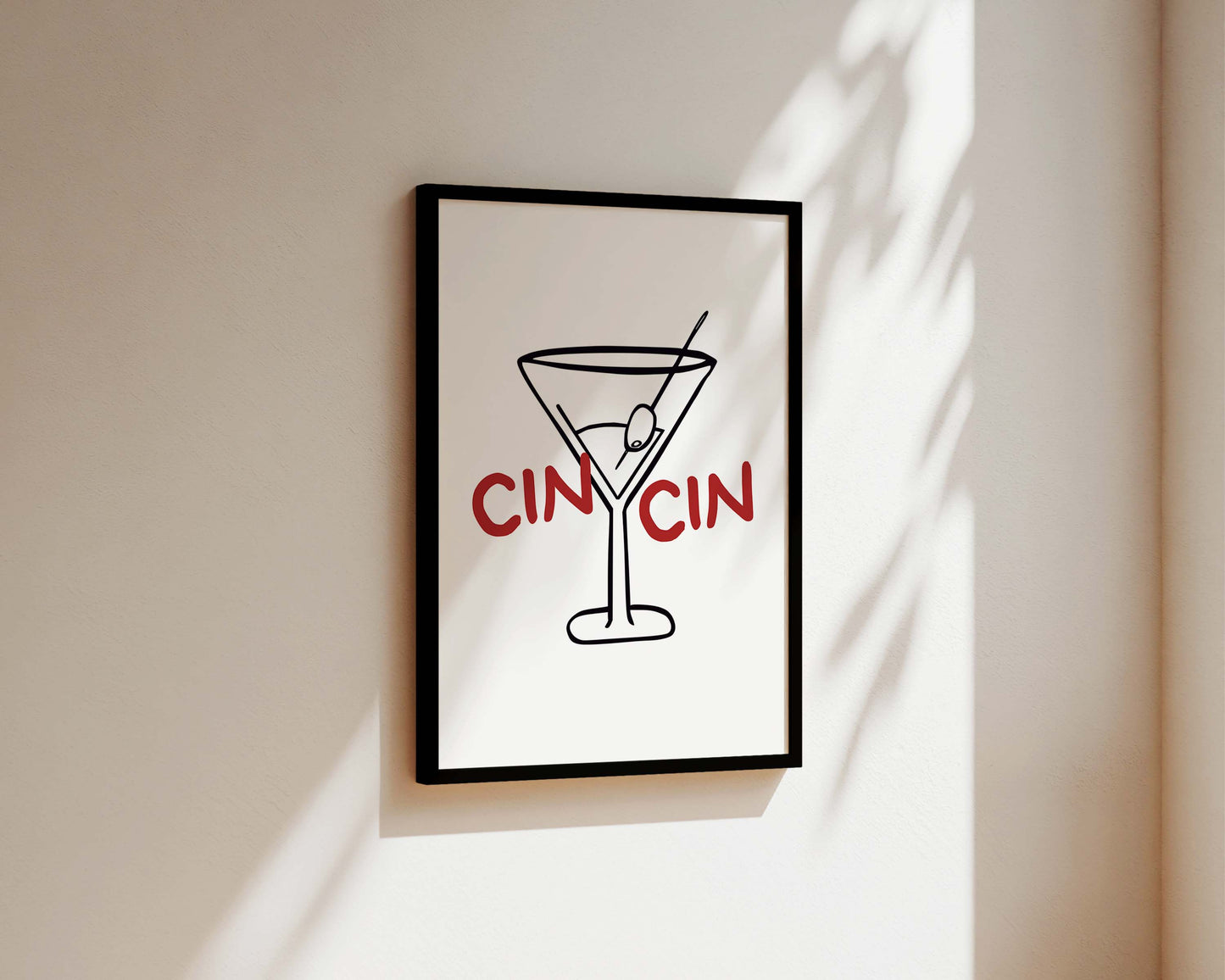 Cin Cin Martini Wall Art Print