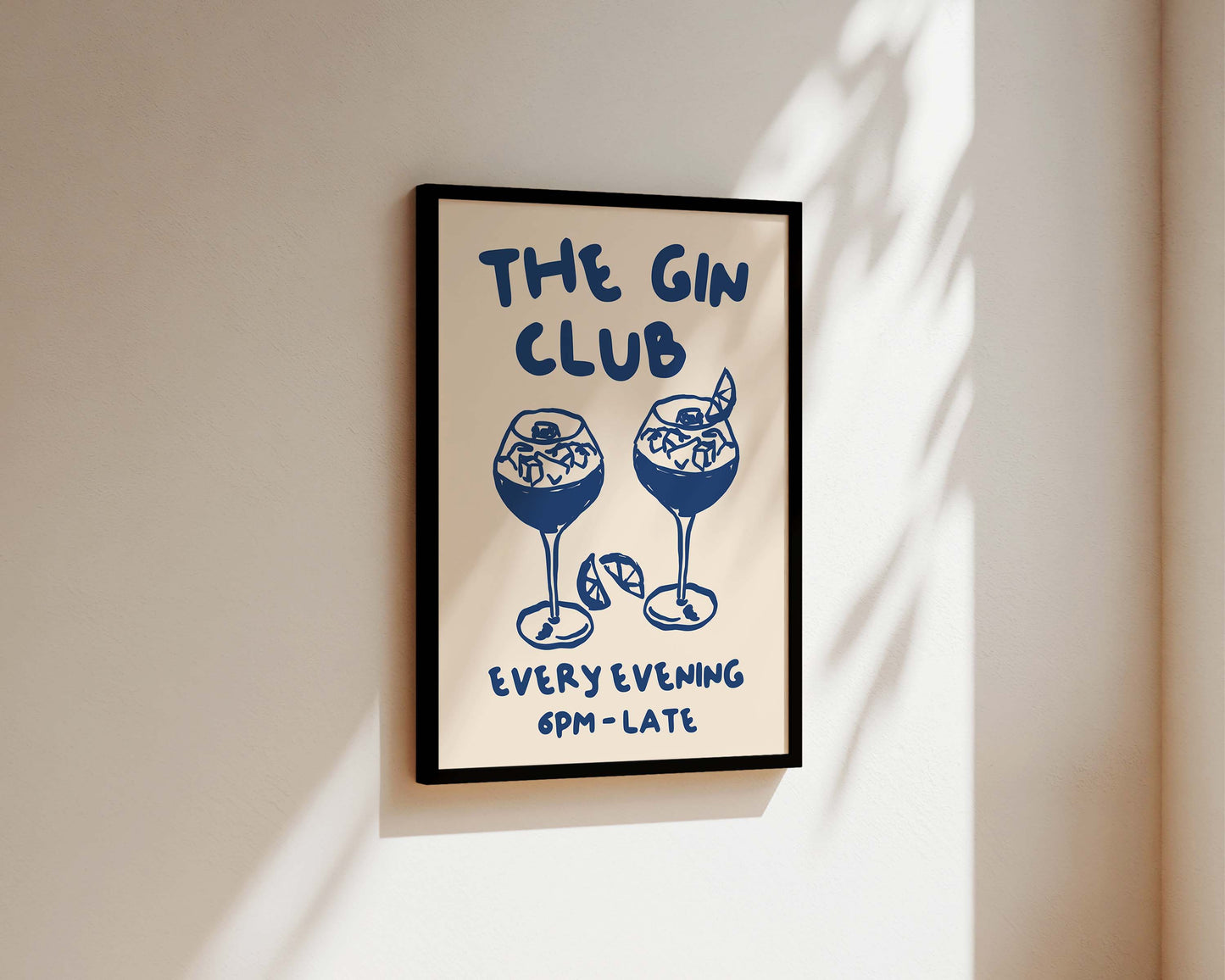 The Gin Club In Blue Wall Art Print