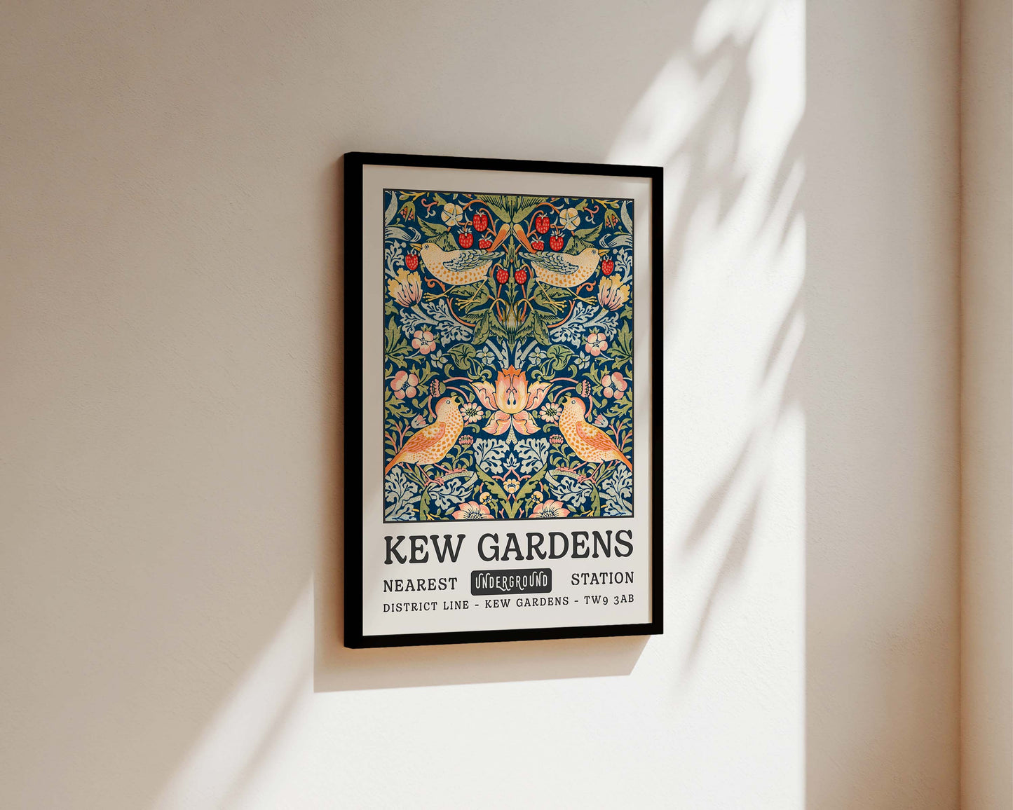 Kew Gardens Blue Tapestry Art Wall Art Print