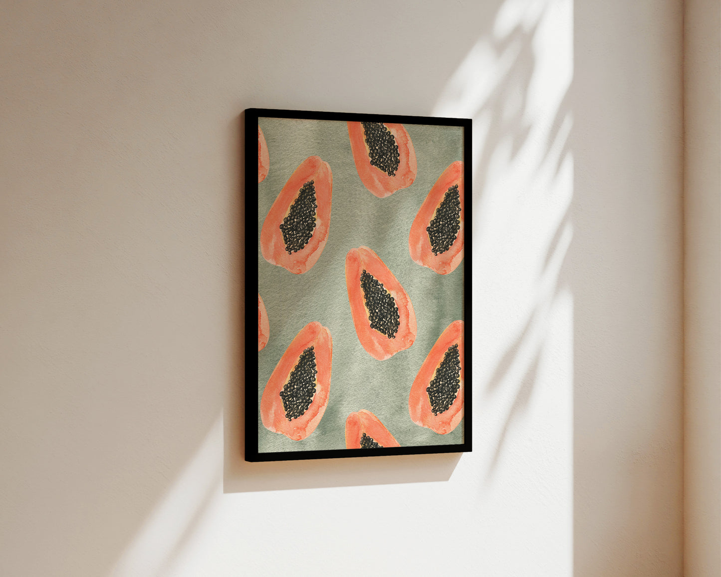 Papaya Art Wall Art Print