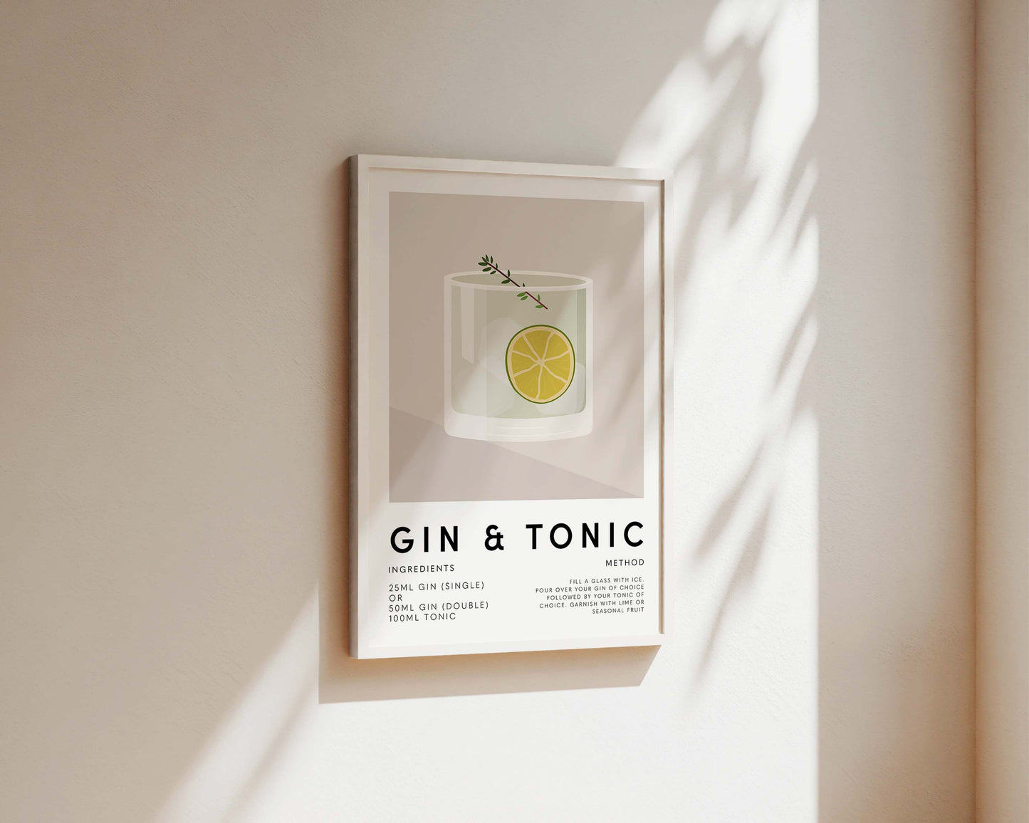 Gin & Tonic Wall Art Print