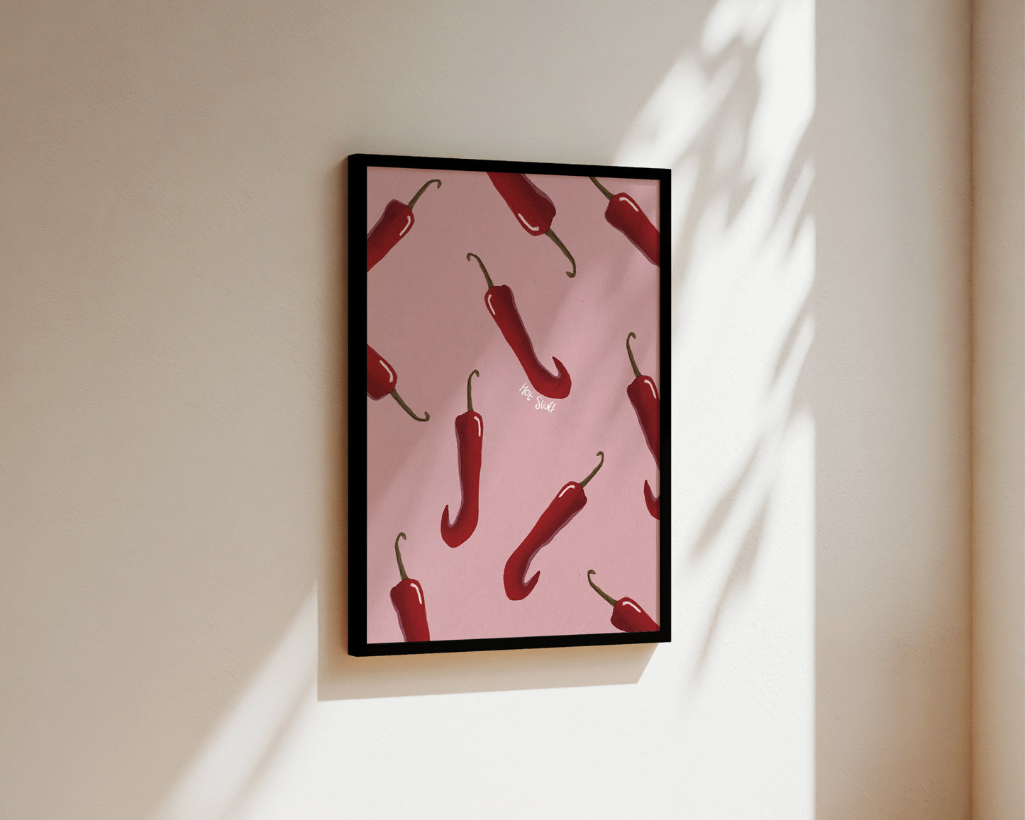 Pink Chillis Wall Art Print