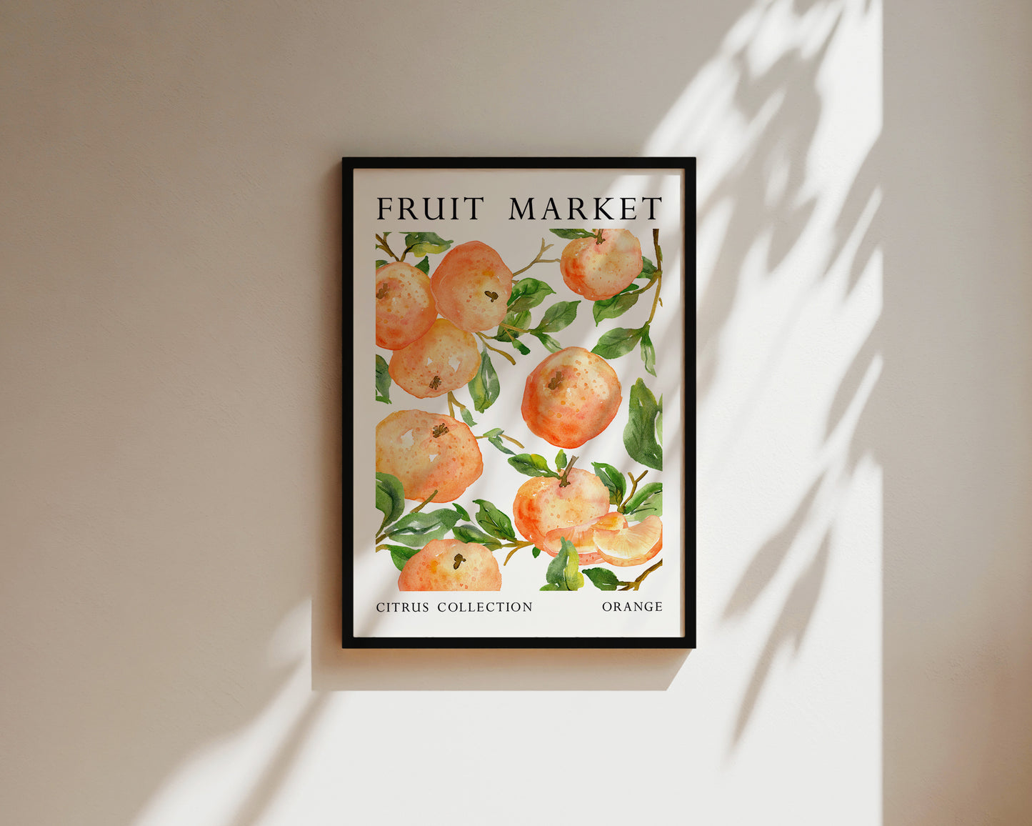 Fruit Market Orange Art Wall Art Print