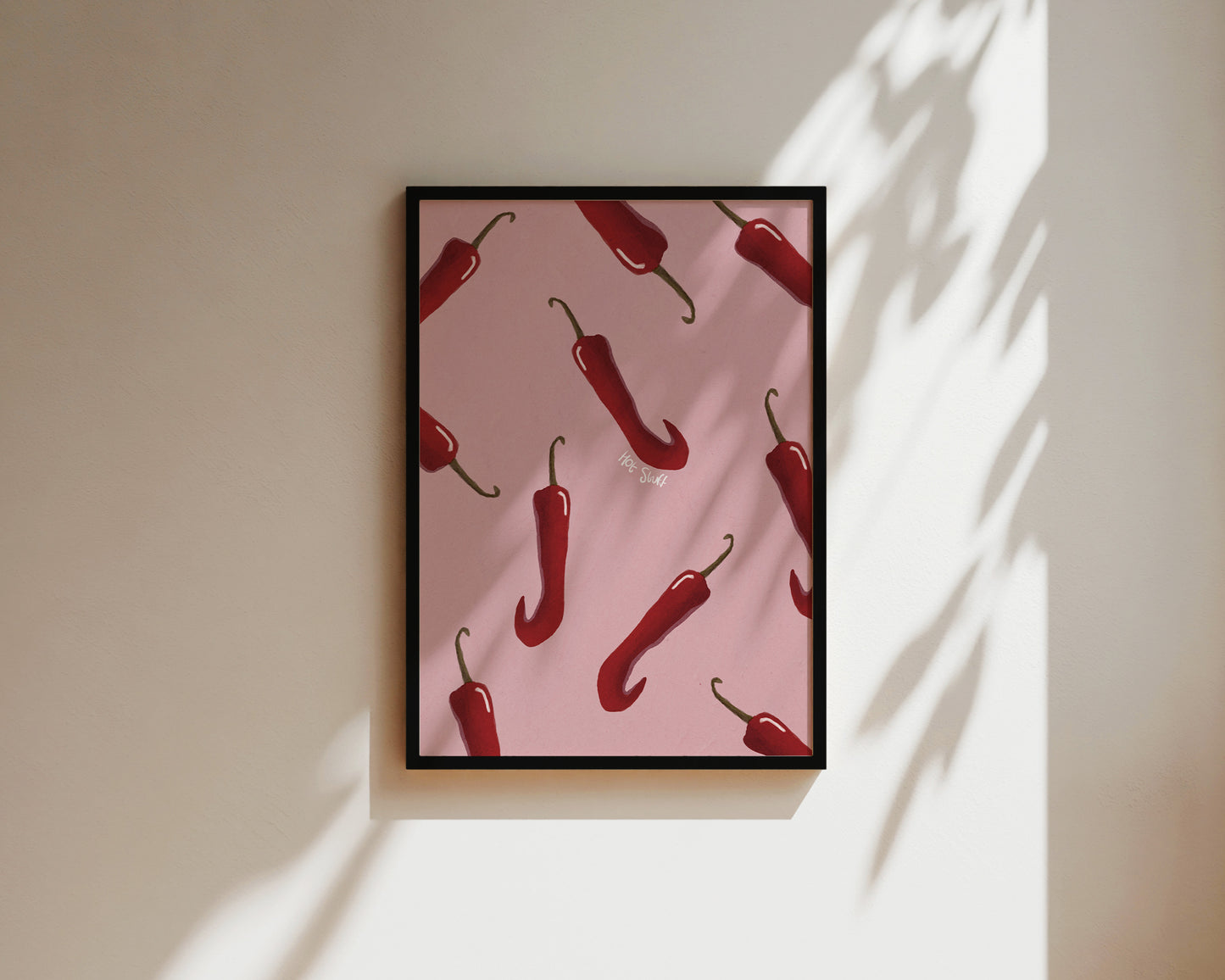 Pink Chillis Wall Art Print