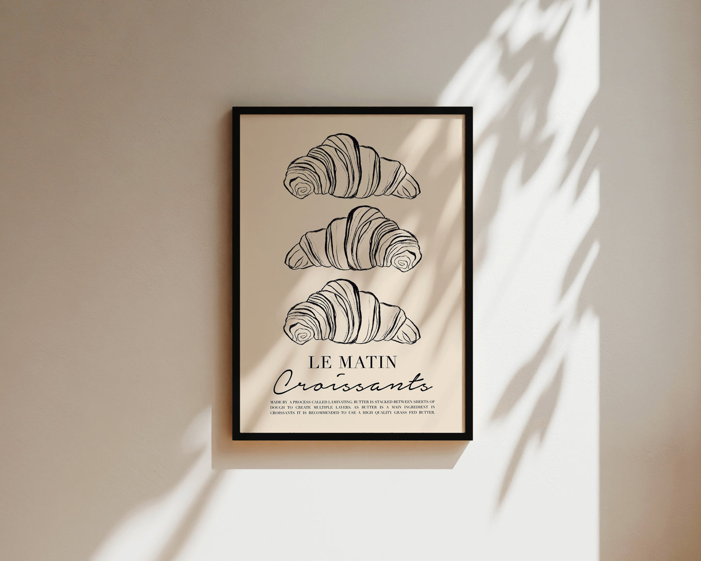Le Matin Croissant Wall Art Print