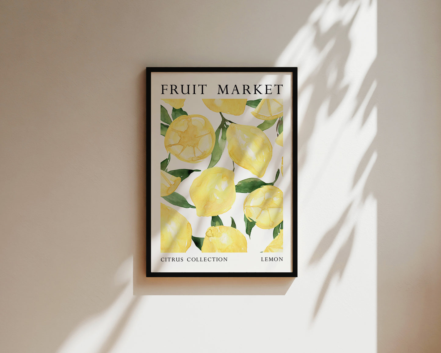 Fruit Market Lemon Art Wall Art Print