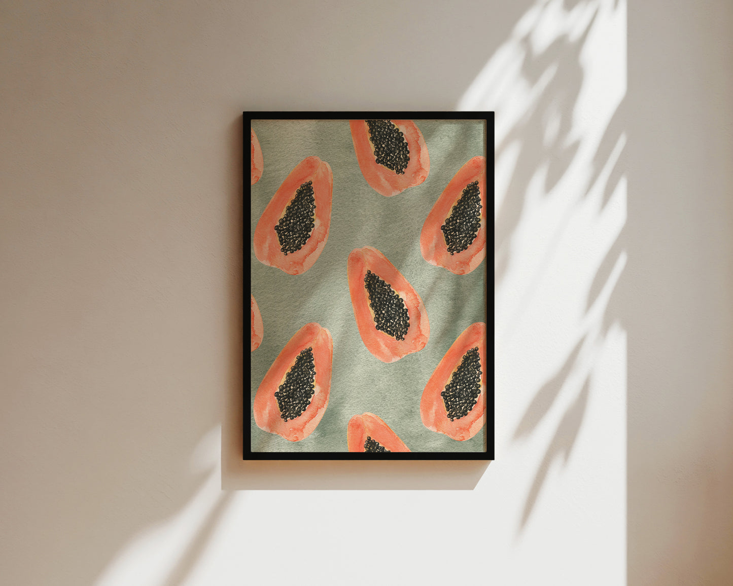 Papaya Art Wall Art Print