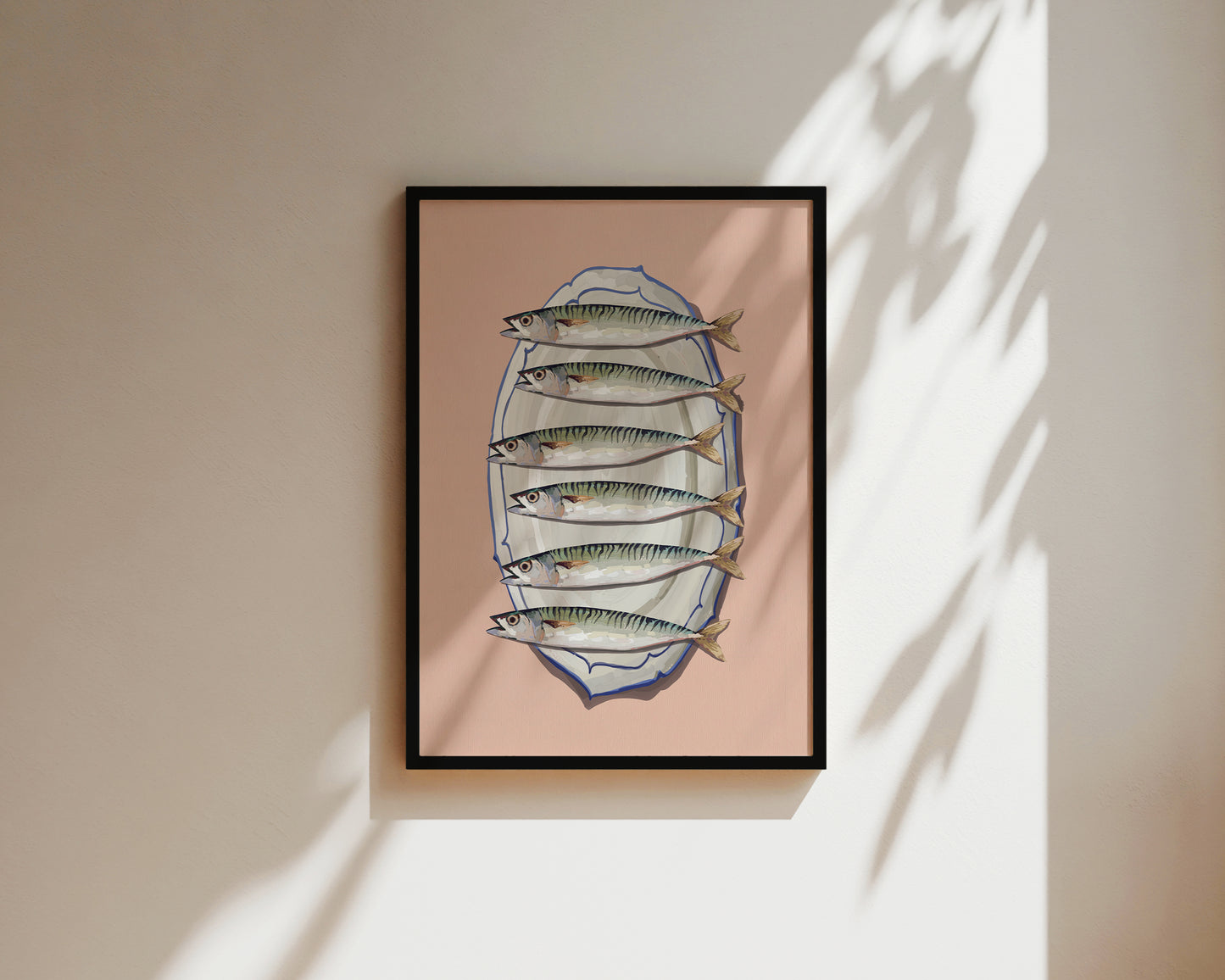 Pink Mackerel Wall Art Print