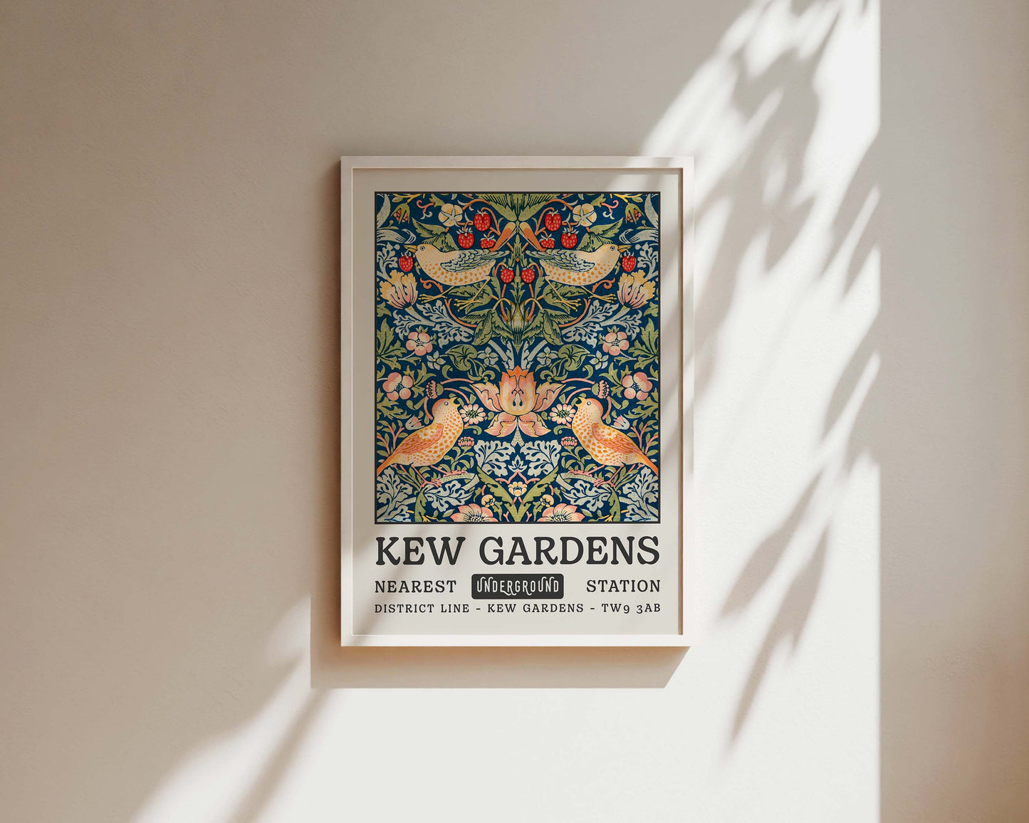 Kew Gardens Blue Tapestry Art Wall Art Print