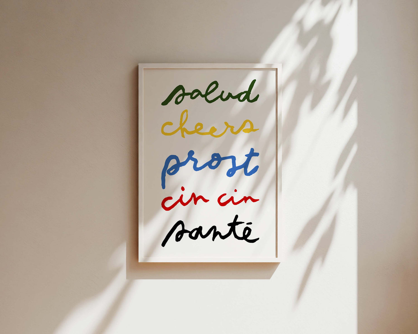 Cheers Languages Wall Art Print
