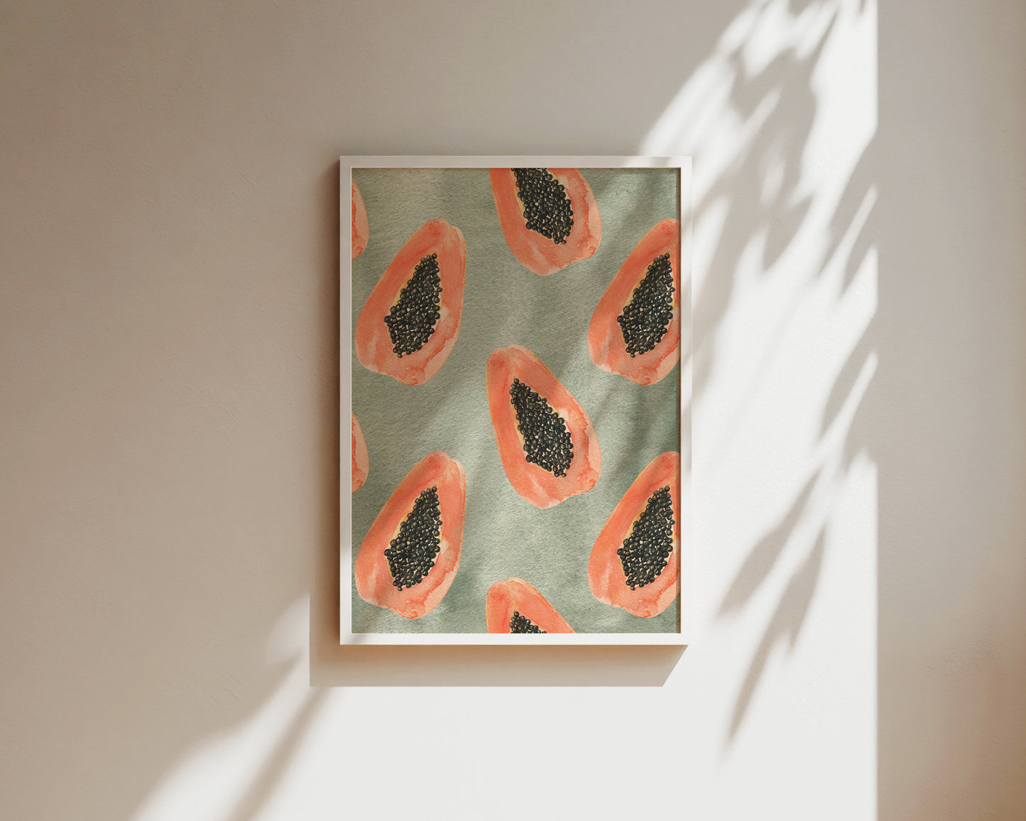 Papaya Art Wall Art Print