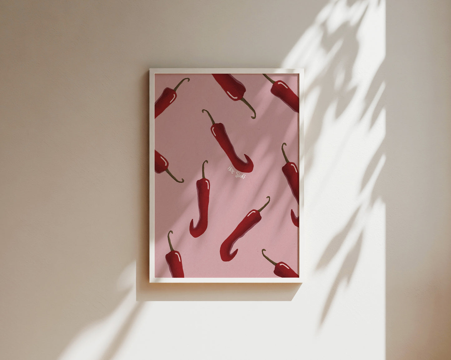 Pink Chillis Wall Art Print