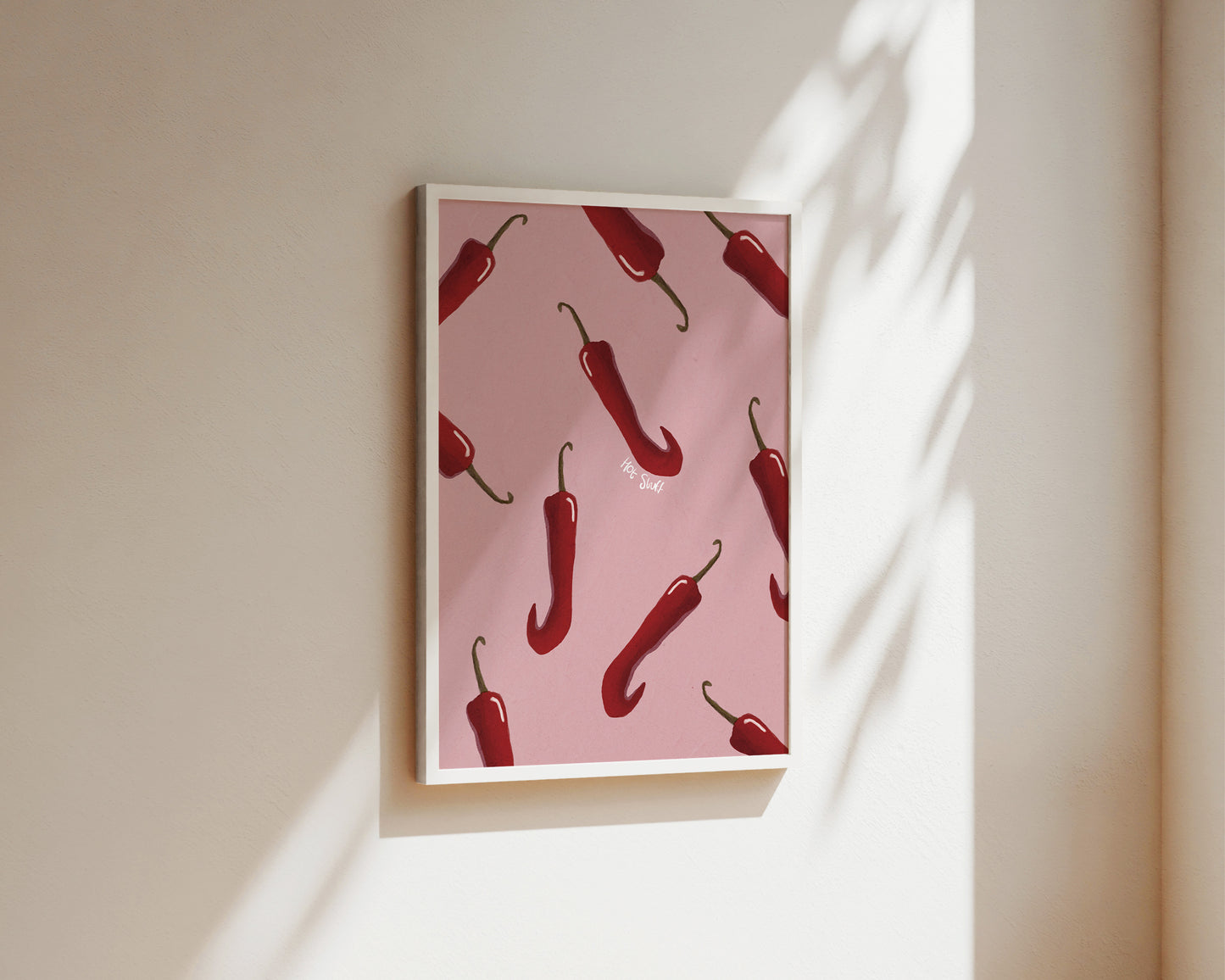 Pink Chillis Wall Art Print