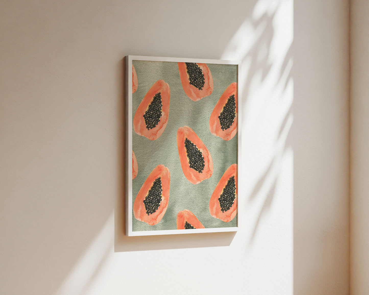 Papaya Art Wall Art Print