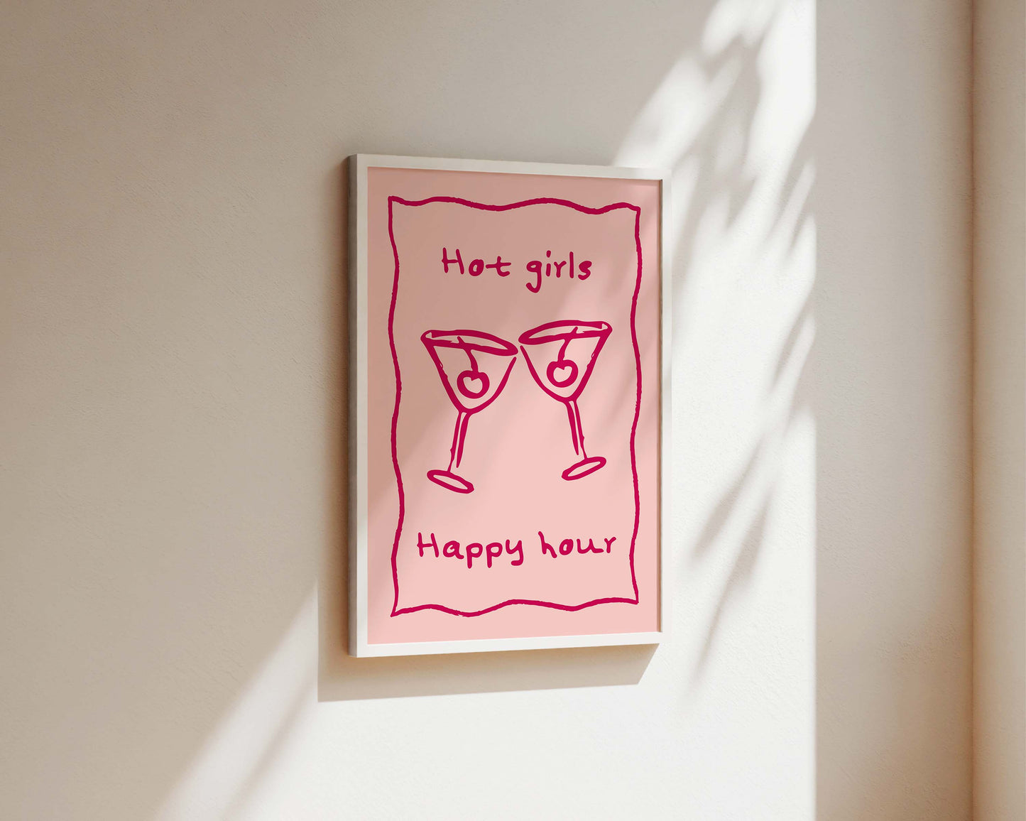 Hot Girls Happy Hour Wall Art Print