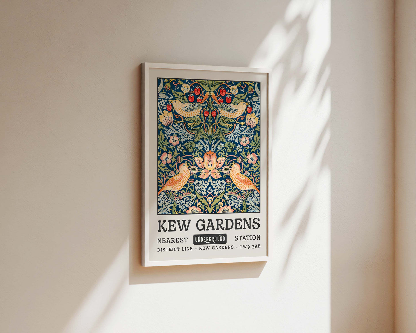 Kew Gardens Blue Tapestry Art Wall Art Print