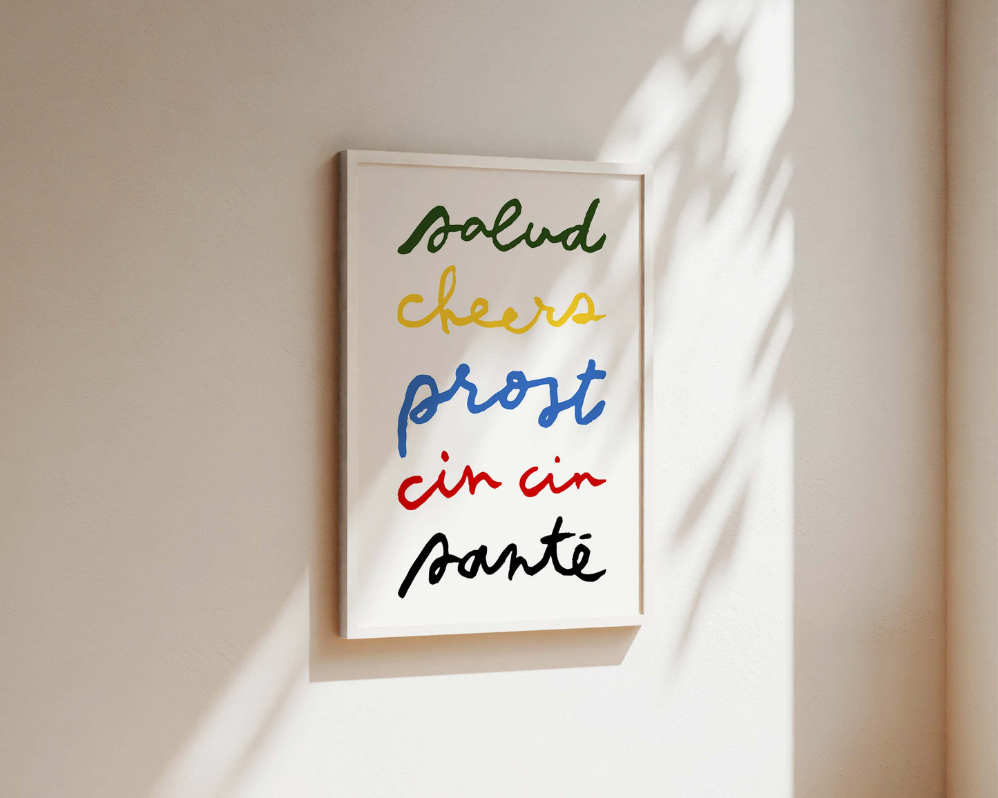 Cheers Languages Wall Art Print