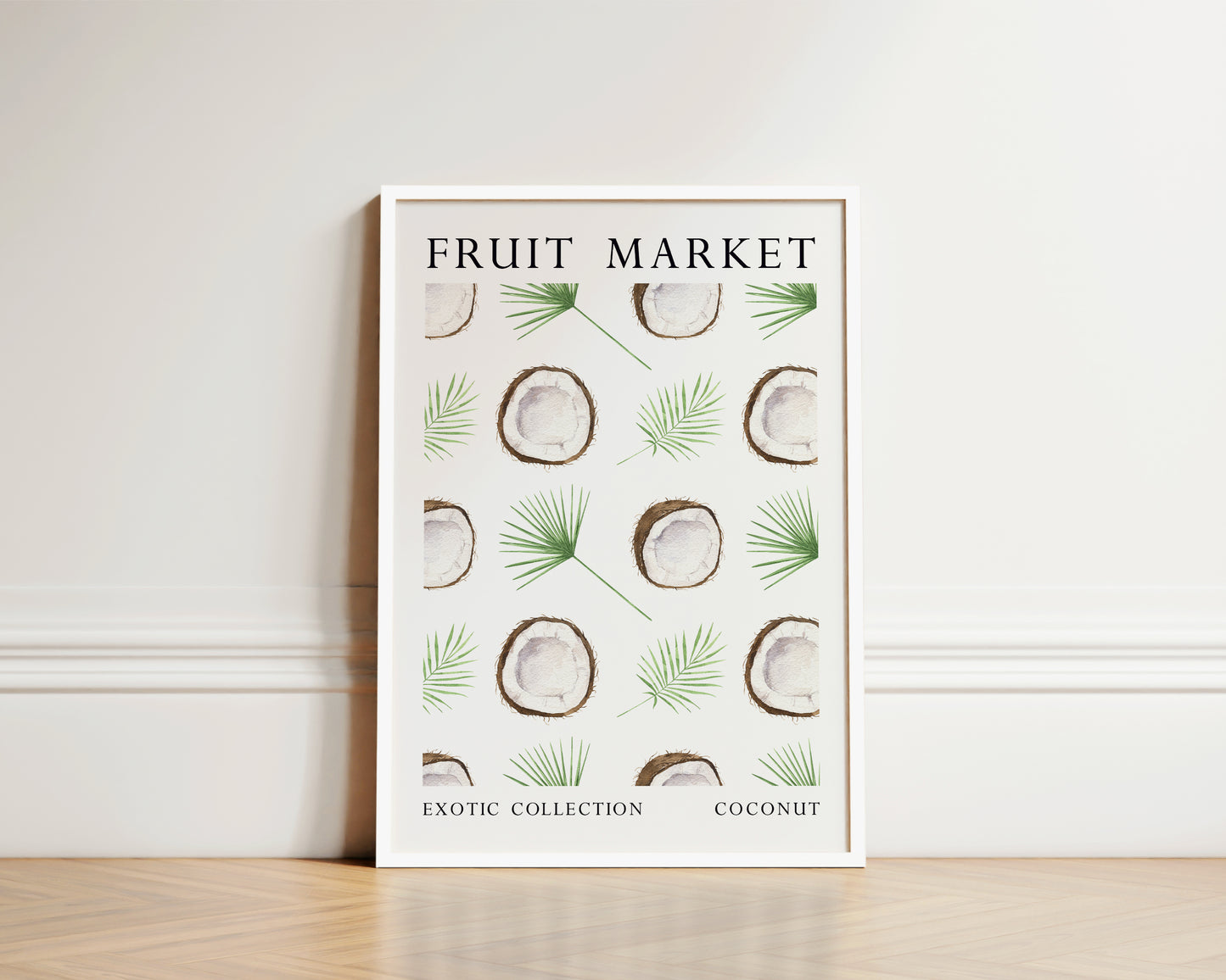 Fruit Market Coconut Art Wall Art Print