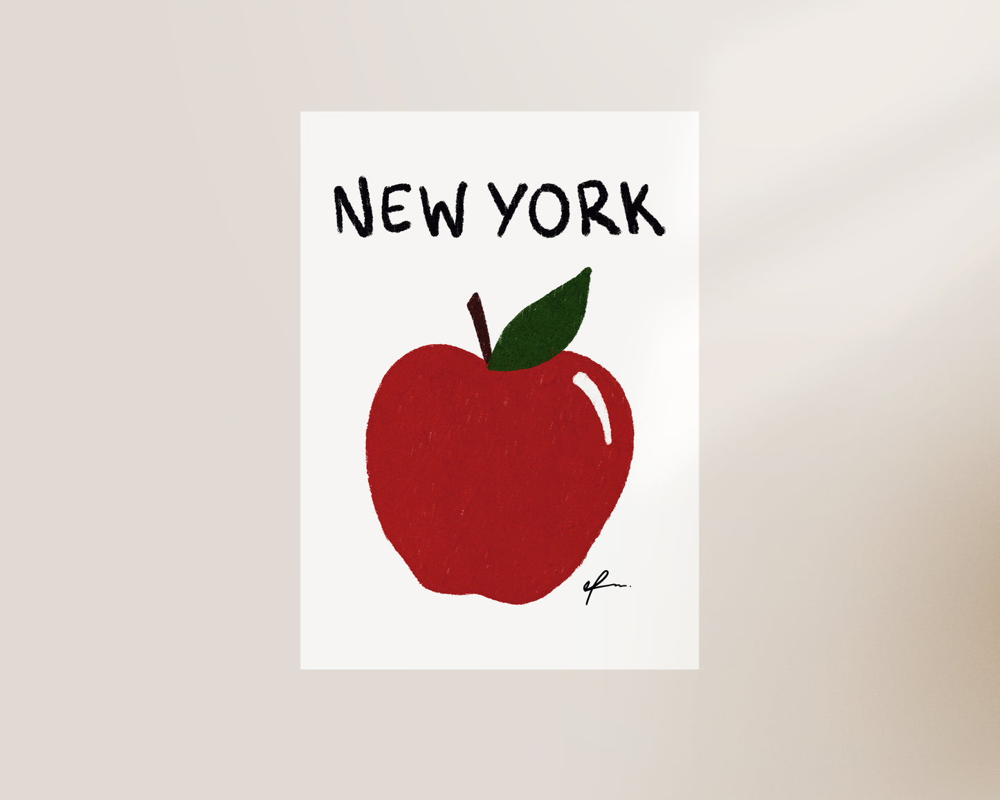 New York Big Apple Art Wall Art Print