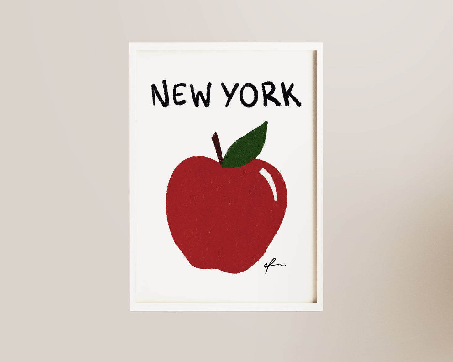 New York Big Apple Art Wall Art Print