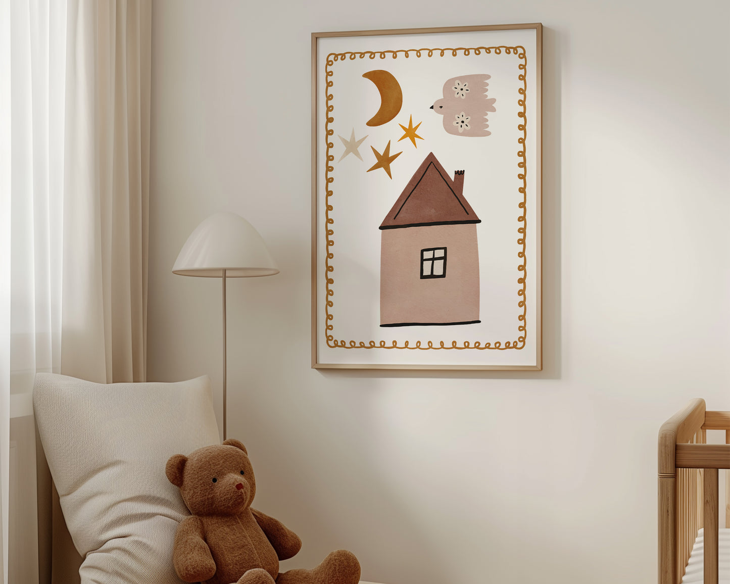 Stars & Moon Nursery Wall Art Print